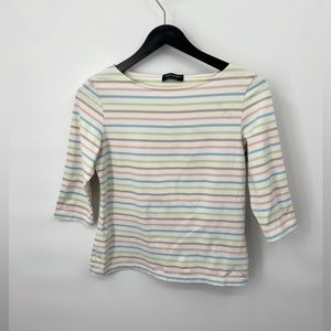 Saint James Striped 3/4 Sleeves Top Size 8